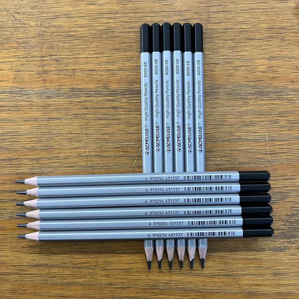 Viết Chì Gỗ Mỹ Thuật 6B 7”12 Cây 8000-6B Acmeliae