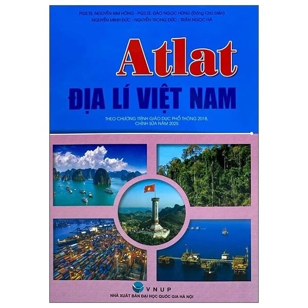 Atlat Địa Lí Việt Nam 34 Tỉnh Thành (Bìa Xanh Hồng)