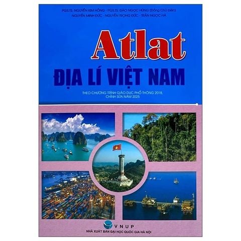 Atlat Địa Lí Việt Nam 34 Tỉnh Thành (Bìa Xanh Hồng)