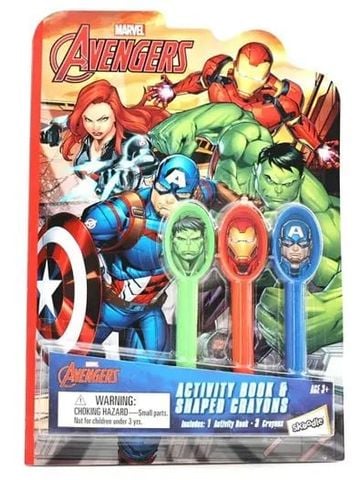 Avengers Activity Book And Shaped Crayons