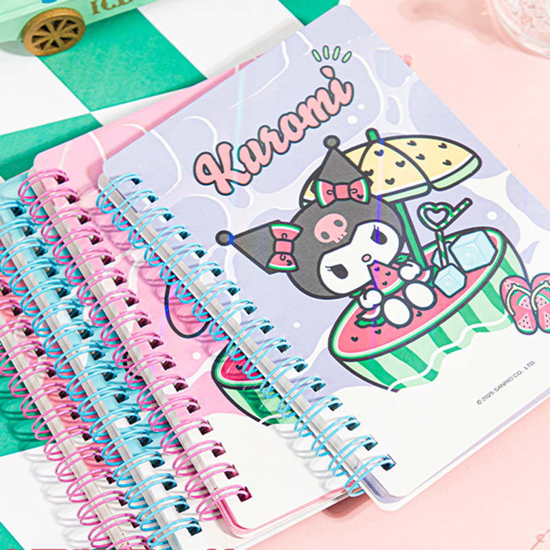 Sanrio - Sổ Tay Lò Xo A6 Bìa Nhũ 103*148mm Gubkt81549 Sr (Giao mẫu ngẫu nhiên)