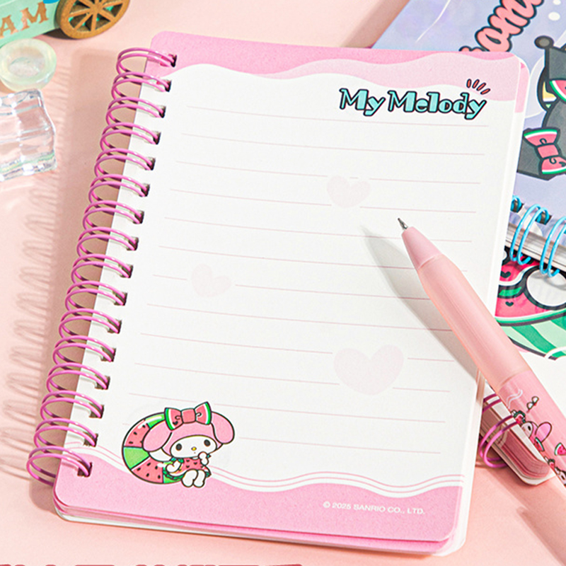 Sanrio - Sổ Tay Lò Xo A6 Bìa Nhũ 103*148mm Gubkt81549 Sr (Giao mẫu ngẫu nhiên)