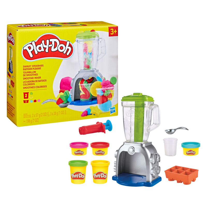 Playdoh Combo Máy Xay Sinh Tố  Vui Vẻ Và Bột Nặn 4 Màu Cbf9142-B5517