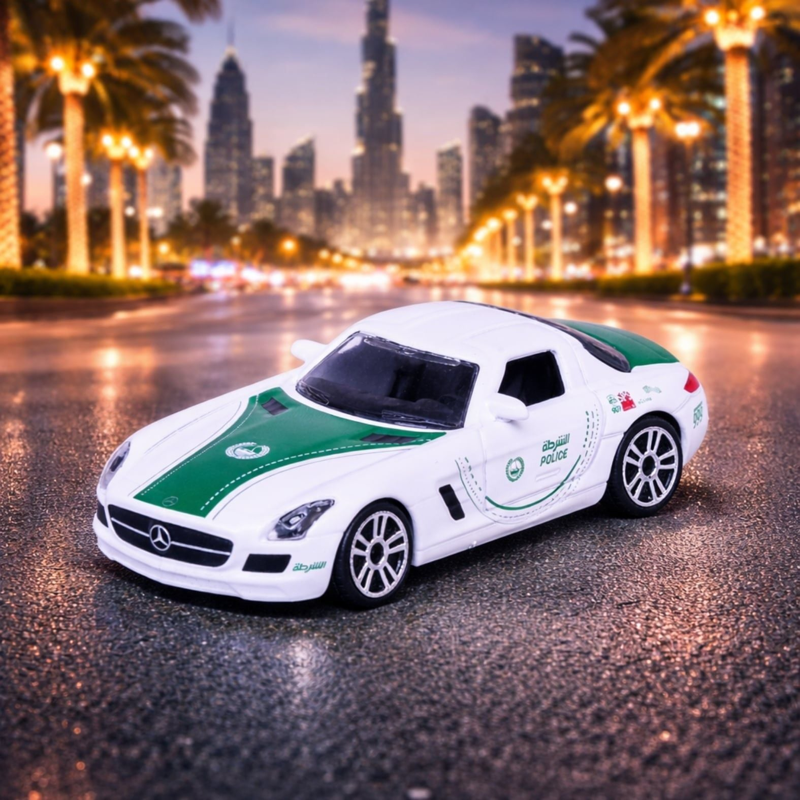 Majorette 8503100001B47 Xe Mô Hình Dubai Police Mercedes-Benz SLS AMG