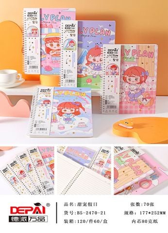 Sổ Lò Xo B5 140Tr B5-2470-19/20/21/22/23 Dp