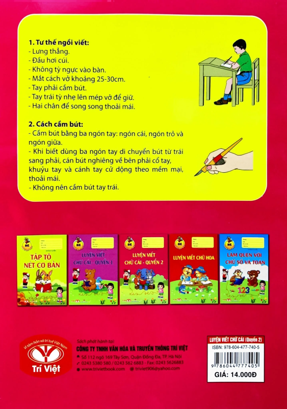 (KSD-978604496155) Bé Chào Lớp Một - Luyện Viết Chữ Cái Quyển 2