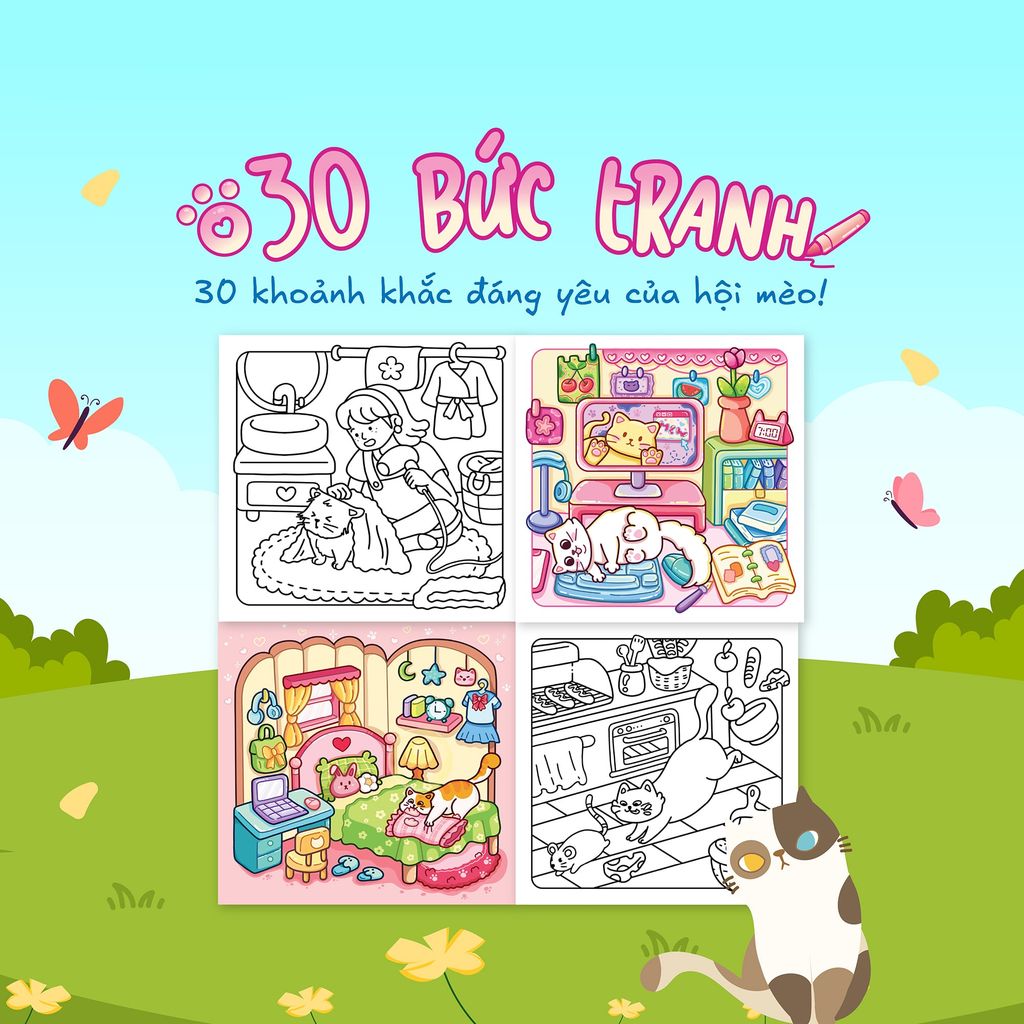Đảo Mèo - Sách Tô Màu Cho Người Yêu Mèo
