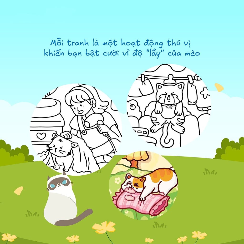 Đảo Mèo - Sách Tô Màu Cho Người Yêu Mèo