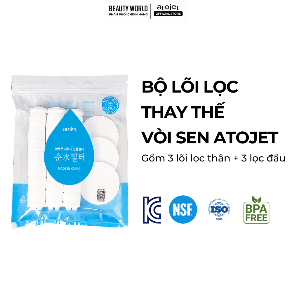 Bộ 3 Lõi Lọc Nước- Atojet Shower Pure Filter 1 Pack (Beautyworld)