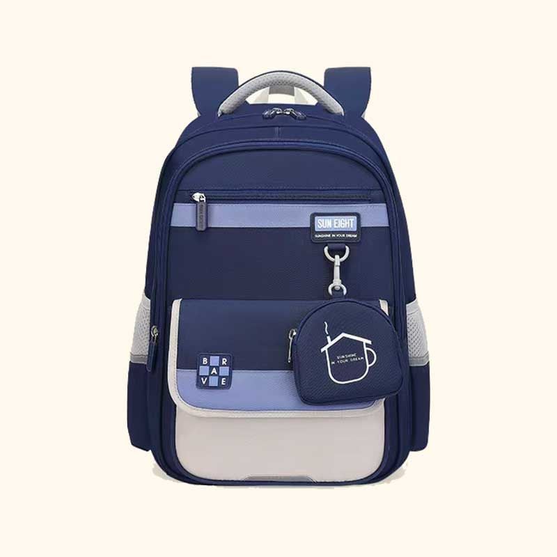 Sun Eight - Ba Lô Cấp 1 17inch Blue Black 22332 (Giao mẫu ngẫu nhiên)