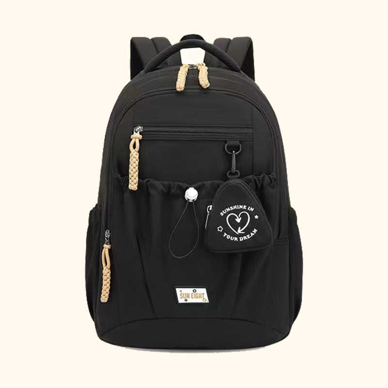 Sun Eight - Ba Lô Cấp 2 18.5inch Black 8642