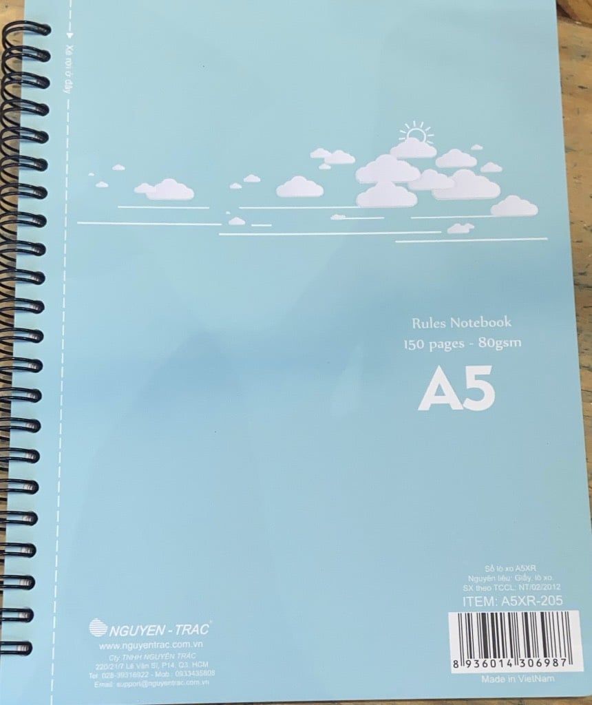 Sổ Lò Xo A5XR-205 