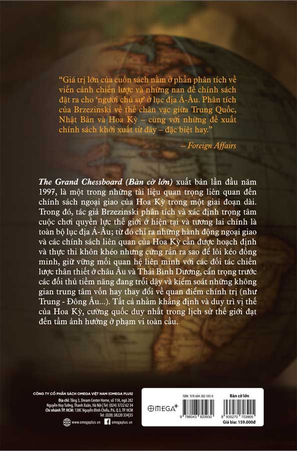 Bàn Cờ Lớn - Vị Thế Đứng Đầu Và Những Đòi Hỏi Địa Chiến Lược Đối Với Hoa Kỳ