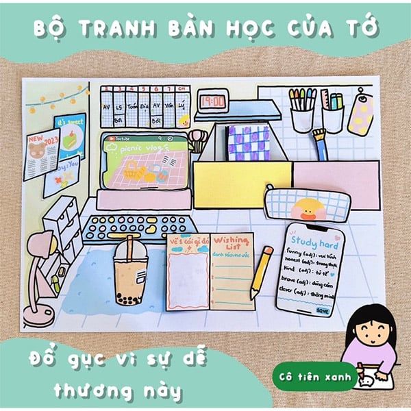 Bộ Tranh Tương Tác Cô Tiên Xanh - Bàn Học