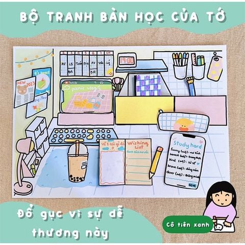 Bộ Tranh Tương Tác Cô Tiên Xanh - Bàn Học