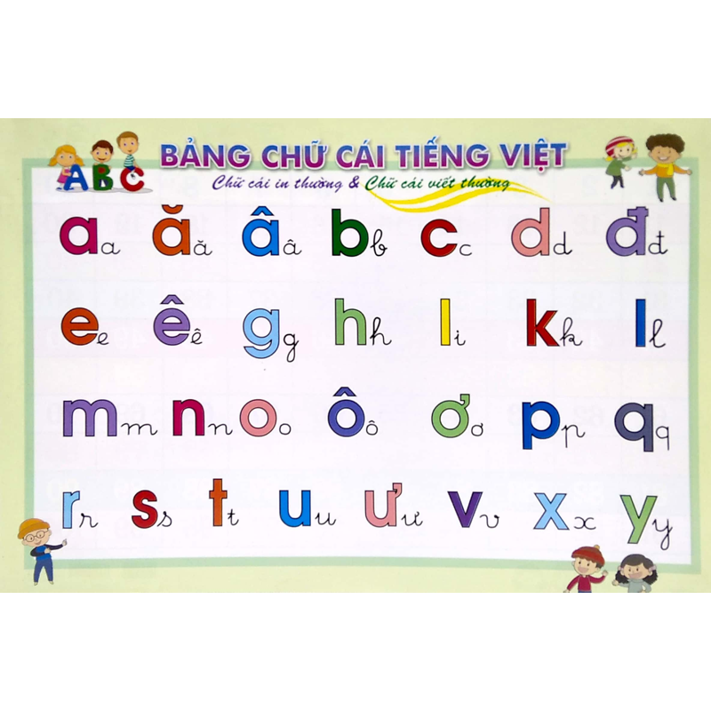 Bảng Chữ Cái Tiếng Việt Và Số Đếm Từ 1 Tới 100
