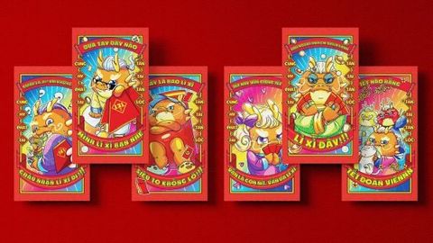 Bao Lì Xì Rồng Bảy Màu (6 mẫu)