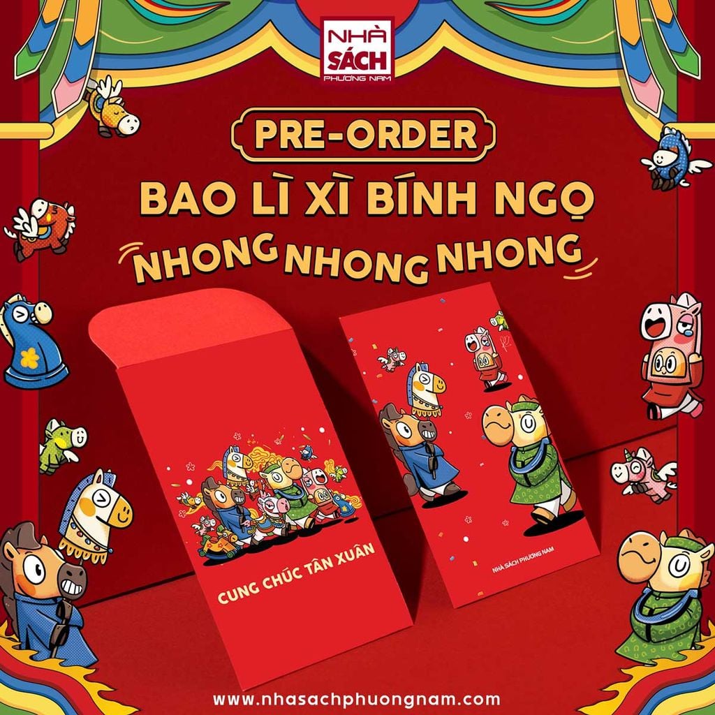 Pre-order Bao Lì Xì Bính Ngọ - Nhong Nhong Nhong (5 bao/xấp) - Ngày bán: 26/01