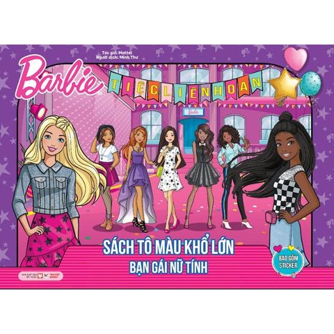 Barbie Sách Tô Màu Khổ Lớn - Bạn Gái Nữ Tính