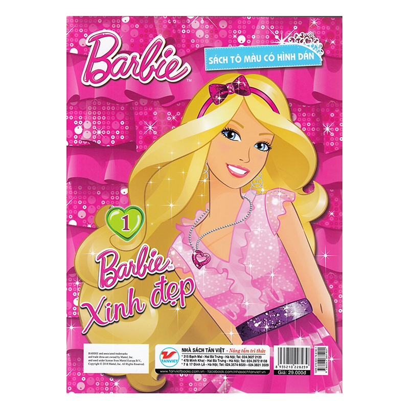 Barbie Xinh Đẹp - Tập 1: Sách Tô Màu Có Hình Dán