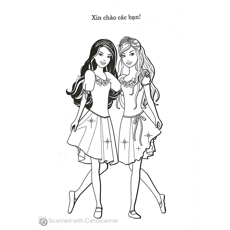 Barbie Xinh Đẹp T2-Sách Tô Màu Có Hình Dán