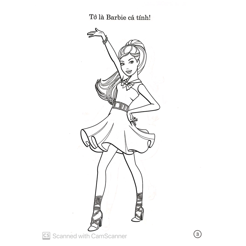 Barbie Xinh Đẹp T2-Sách Tô Màu Có Hình Dán