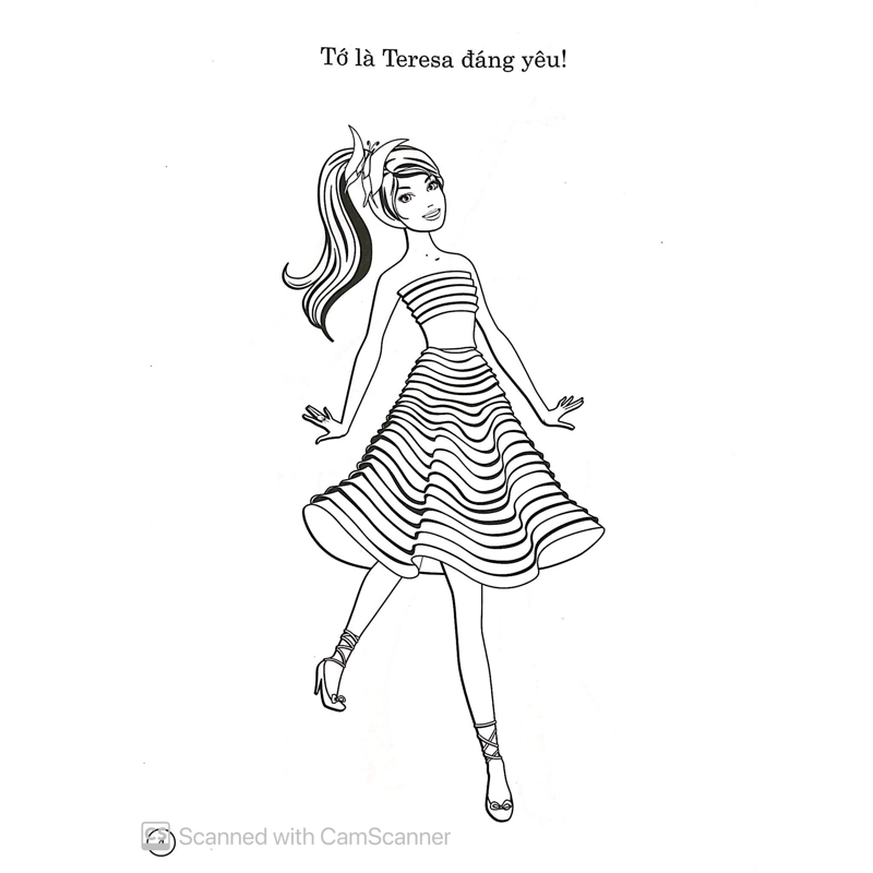 Barbie Xinh Đẹp T2-Sách Tô Màu Có Hình Dán