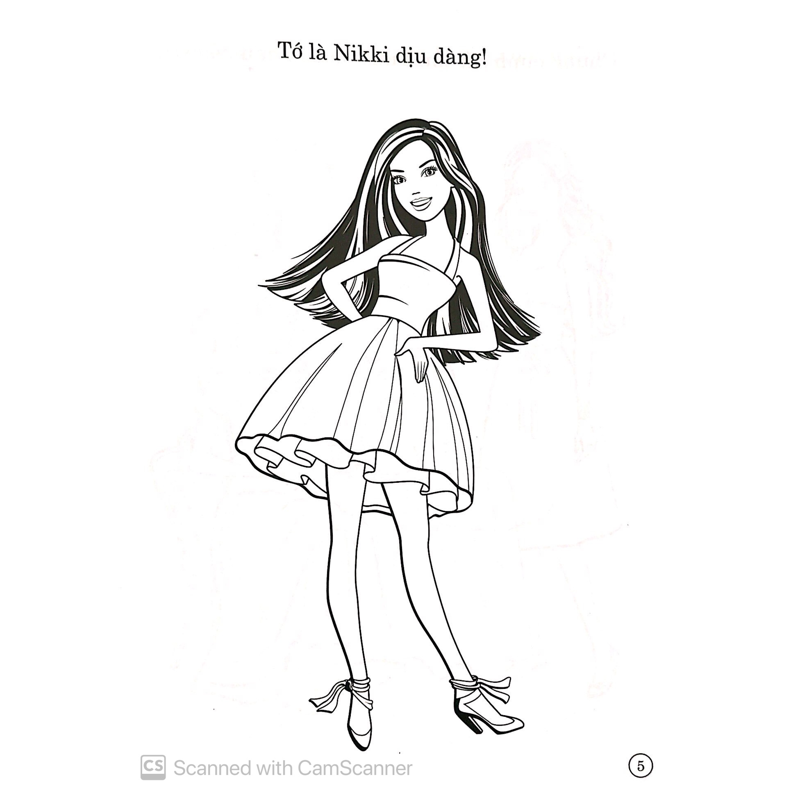 Barbie Xinh Đẹp T2-Sách Tô Màu Có Hình Dán
