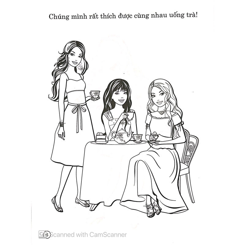 Barbie Xinh Đẹp T2-Sách Tô Màu Có Hình Dán