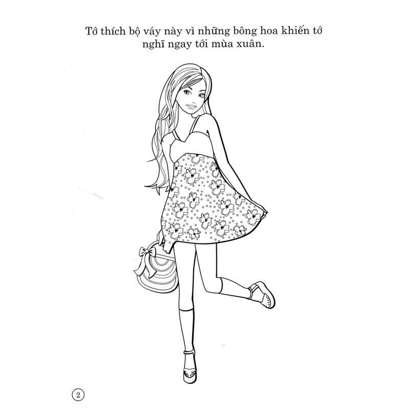 Sách Tô Màu Có Hình Dán 4 - Barbie Xinh Đẹp