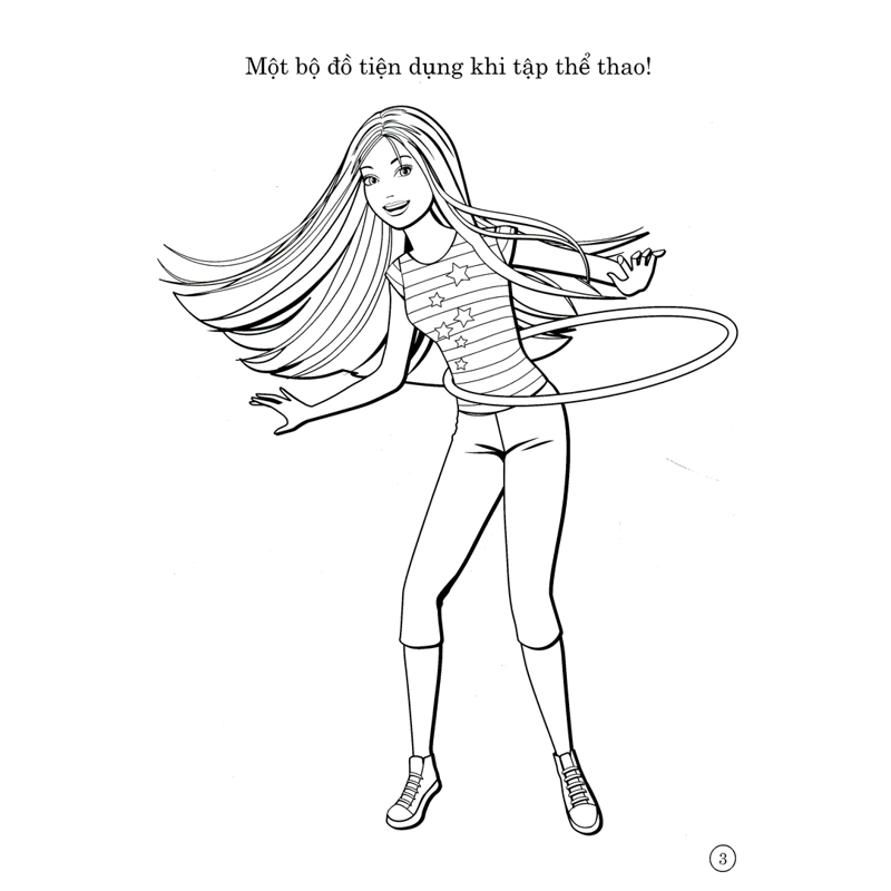 Sách Tô Màu Có Hình Dán 4 - Barbie Xinh Đẹp