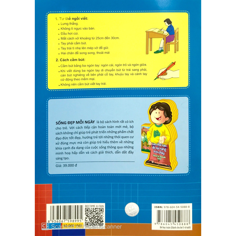 Bé Học Toán 5-6 Tuổi - Tủ Sách Bé Vào Lớp 1