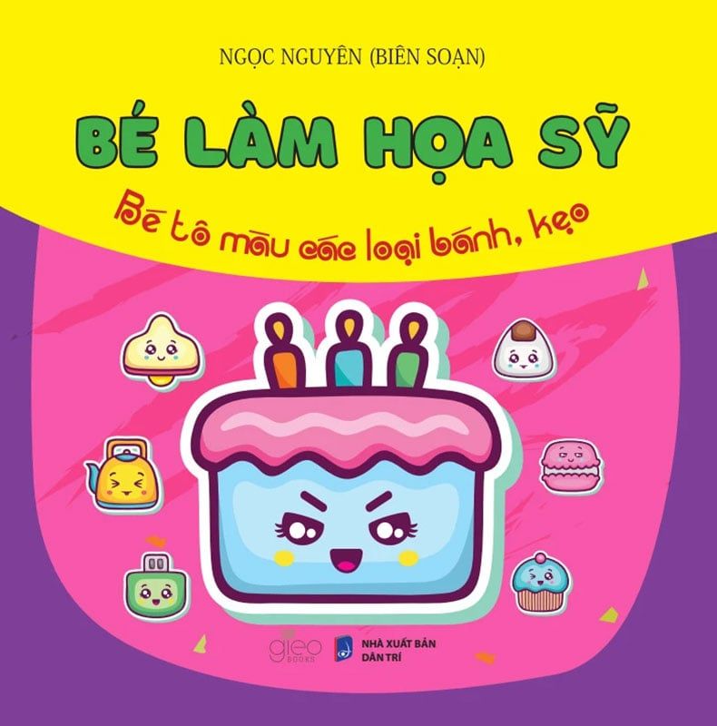 Bé Làm Họa Sỹ - Bé Tô Màu Các Loại Bánh, Kẹo