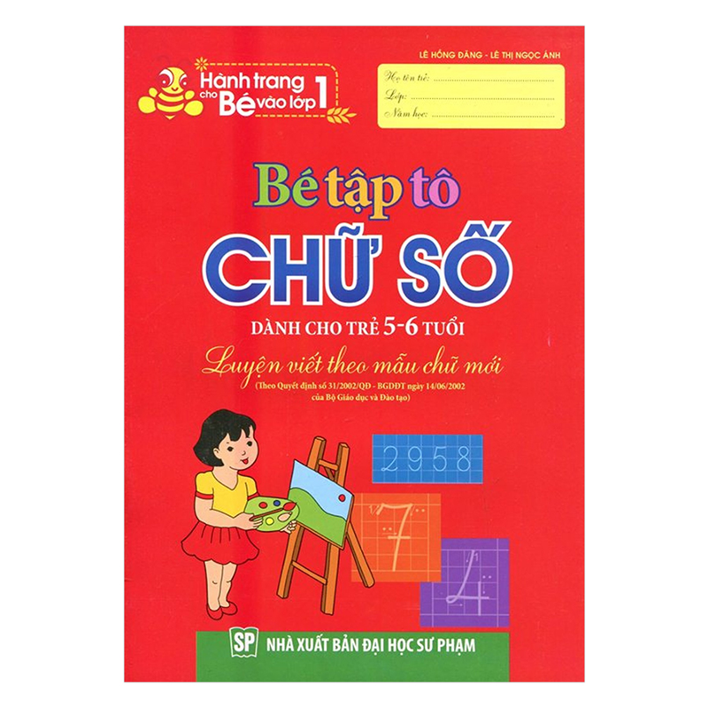 Bé Tập Tô Chữ Số 5-6 Tuổi