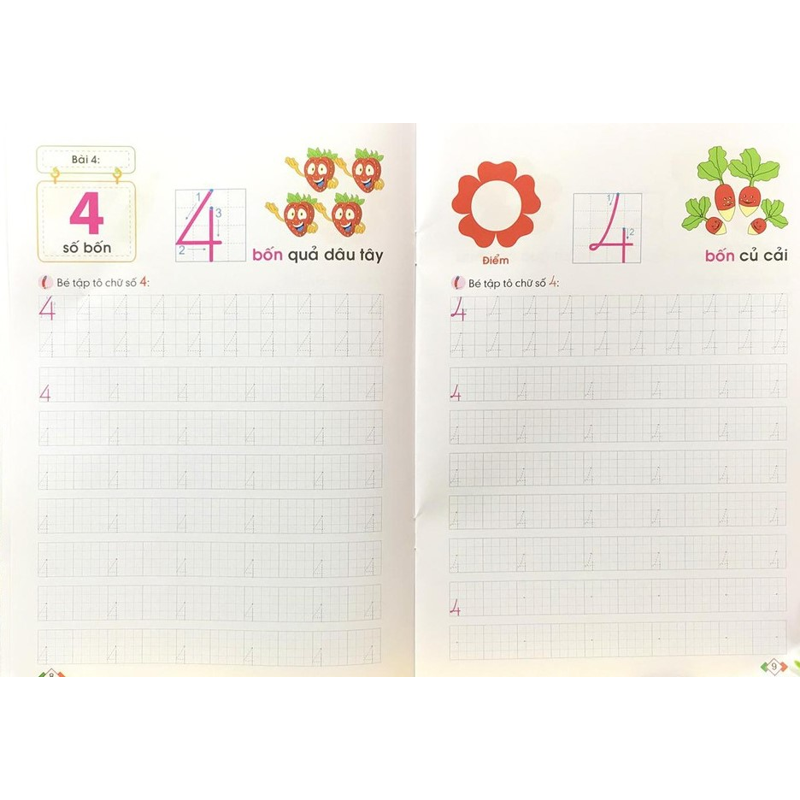 Bé Tập Tô Chữ Số 5-6 Tuổi