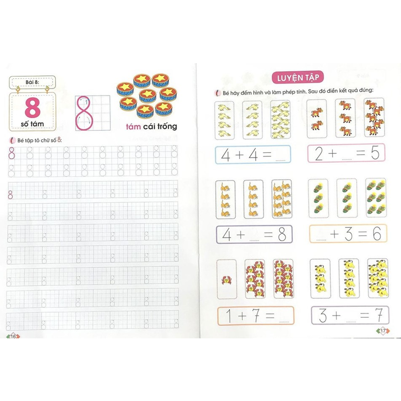 Bé Tập Tô Chữ Số 5-6 Tuổi