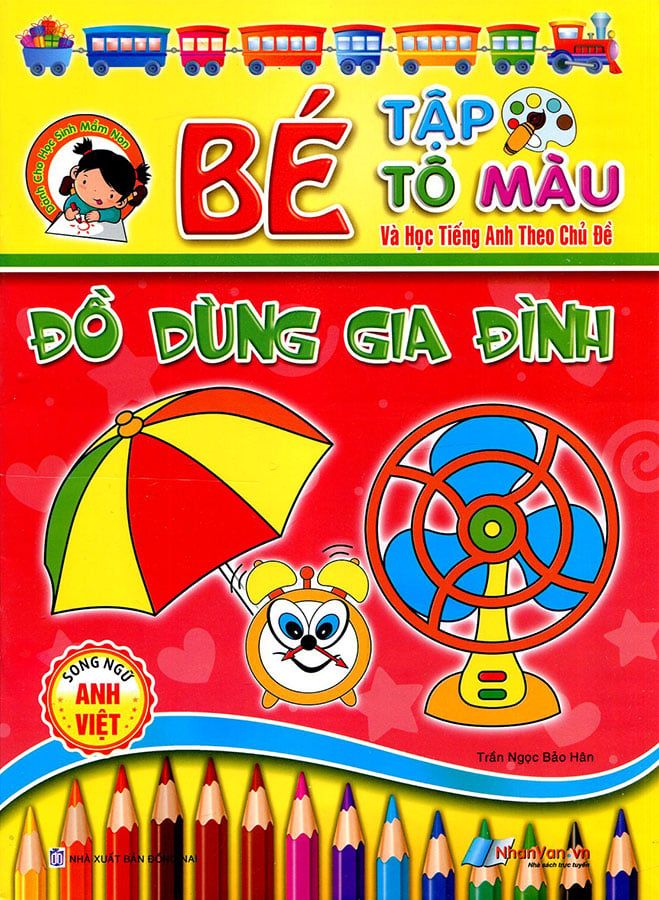 Bé Tập Tô Màu Và Học Tiếng Anh Theo Chủ Đề - Đồ Dùng Gia Đình