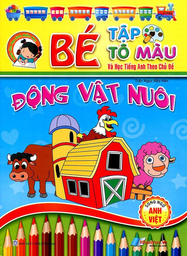 Bé Tập Tô Màu Và Học Tiếng Anh Theo Chủ Đề - Động Vật Nuôi