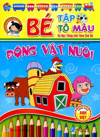 Bé Tập Tô Màu Và Học Tiếng Anh Theo Chủ Đề - Động Vật Nuôi