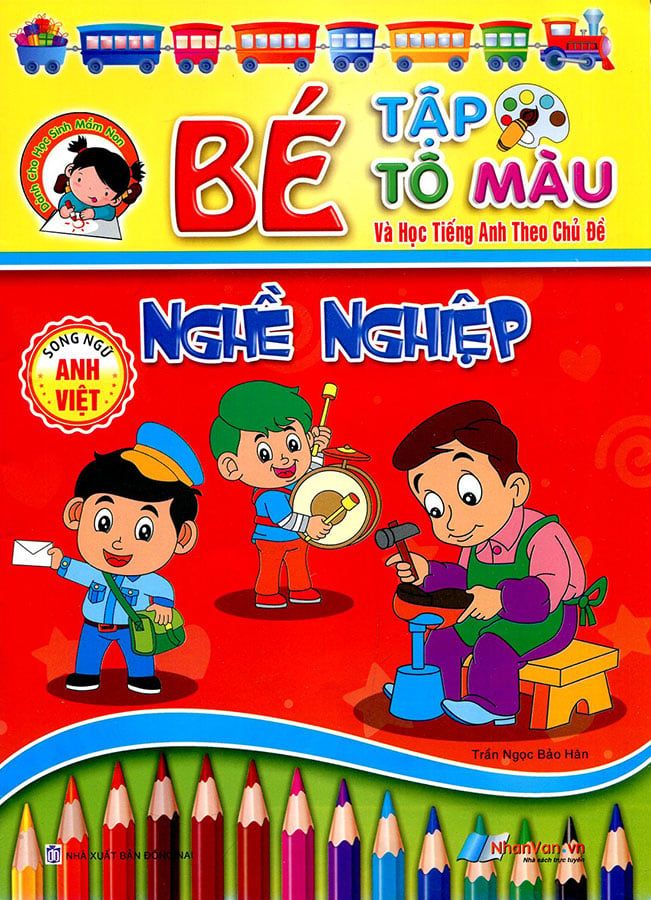 Bé Tập Tô Màu Và Học Tiếng Anh Theo Chủ Đề - Nghề Nghiệp