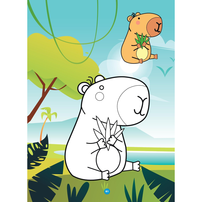 Bé Tô Màu Dạo Chơi Cùng Capybara