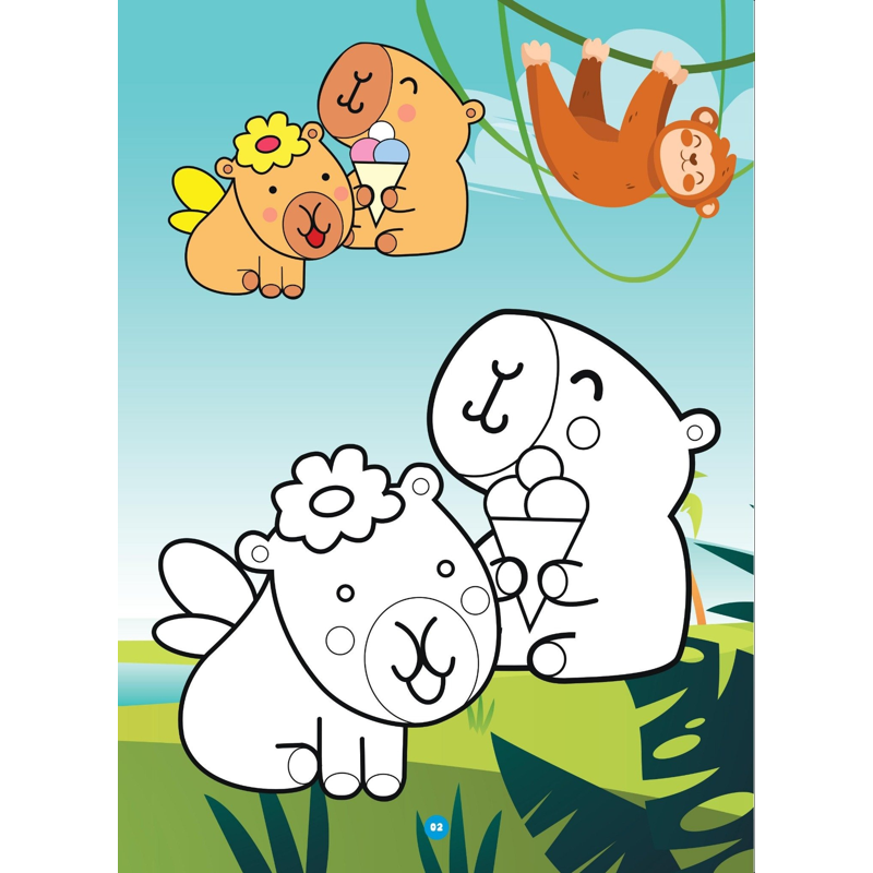 Bé Tô Màu Dạo Chơi Cùng Capybara