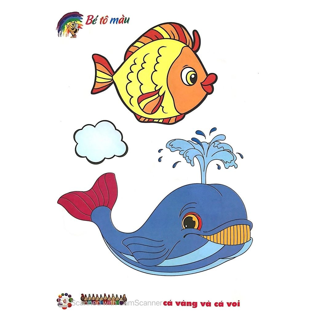 Bé Tô Màu Mẫu Giáo - Tôm Cua Cá