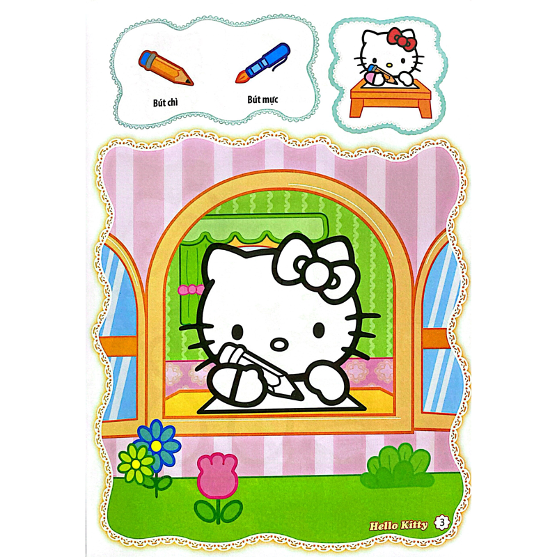 Bé Tô Màu Hello Kitty-Đồ Dùng Học Tập