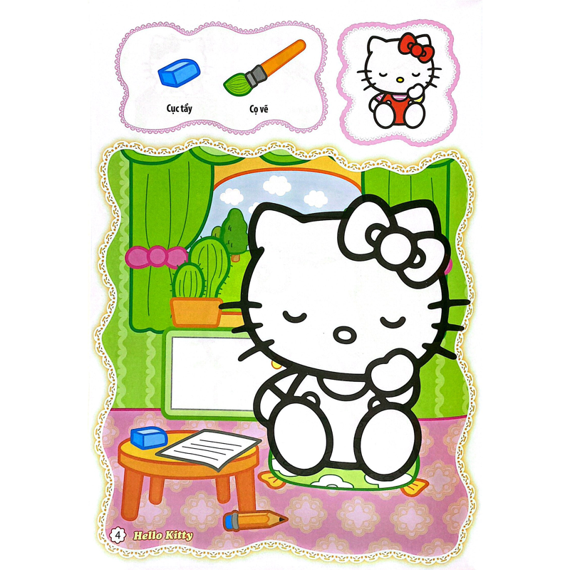 Bé Tô Màu Hello Kitty-Đồ Dùng Học Tập