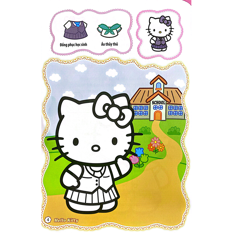 Bé Tô Màu Hello Kitty - Trang Phục Sành Điệu