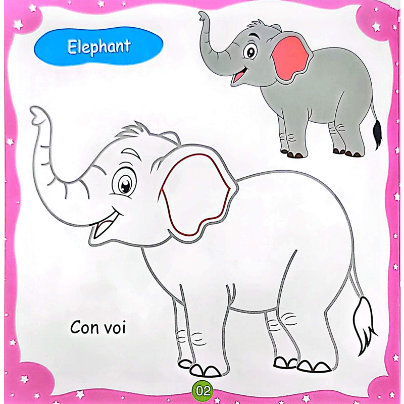 Bé Tô Màu Sáng Tạo-Động Vật Hoang Dã