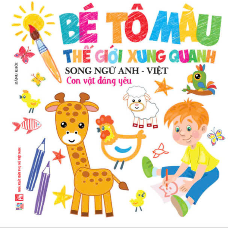 Bé Tô Màu Thế Giới Xung Quanh-Con Vật Đáng Yêu (Song Ngữ)