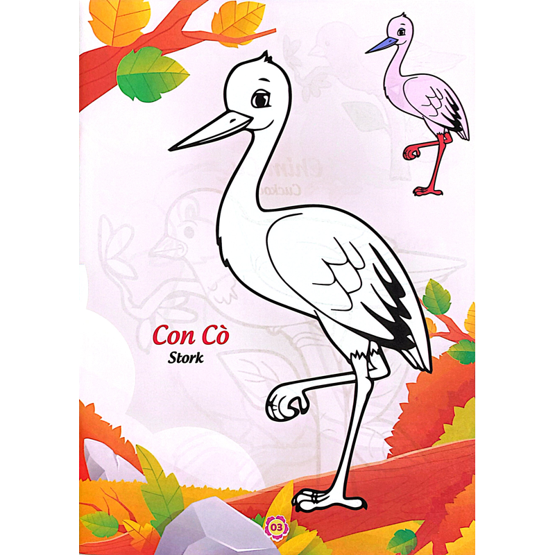 Bé Tô Màu Và Học Tiếng Anh Theo Chủ Đề-Các Loài Chim