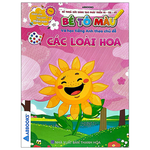 Bé Tô Màu Và Học Tiếng Anh Theo Chủ Đề-Các Loài Hoa